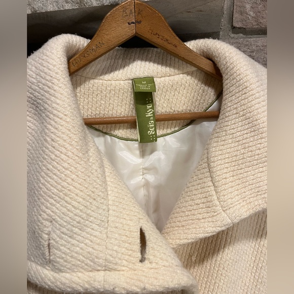 Soia and Kyo white/cream coat with belt and cowl neck. Size M. - Picture 2 of 4